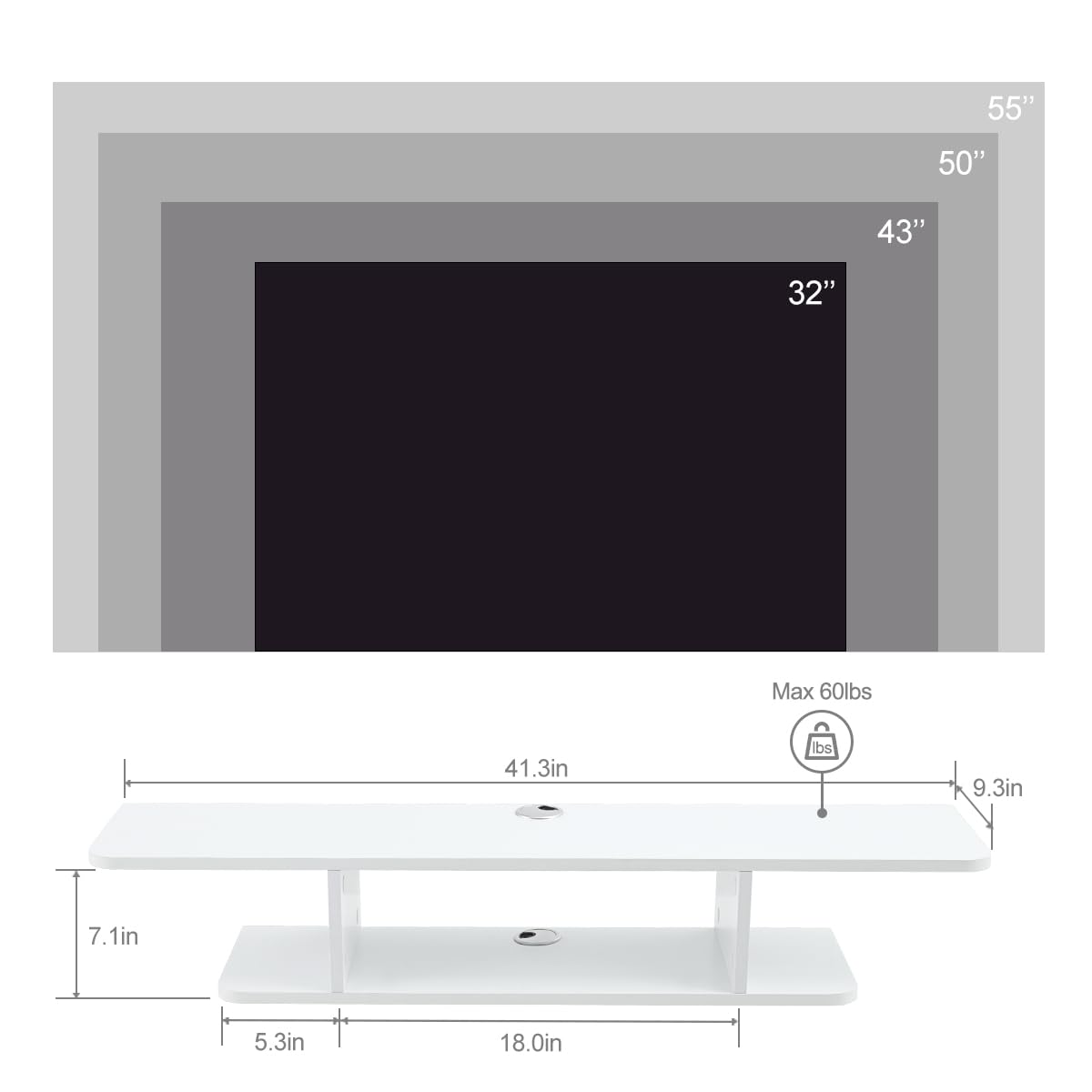 GHC Floating TV Stand