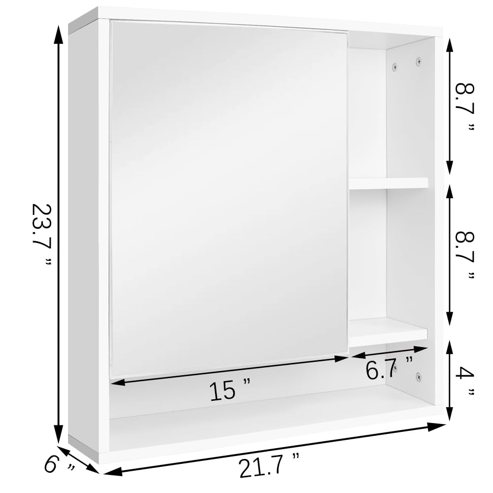 Yepotue Medicine Cabinet Wall