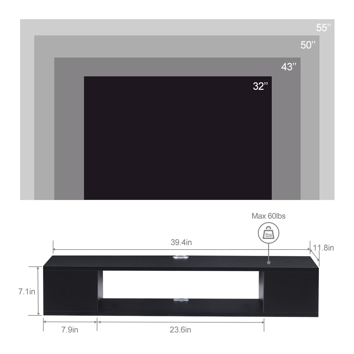 GHC Floating TV Stand