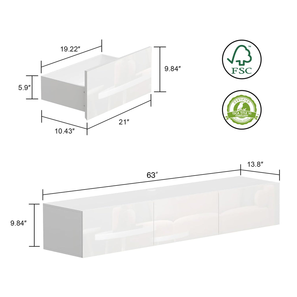 Dmaith Floating TV Stand