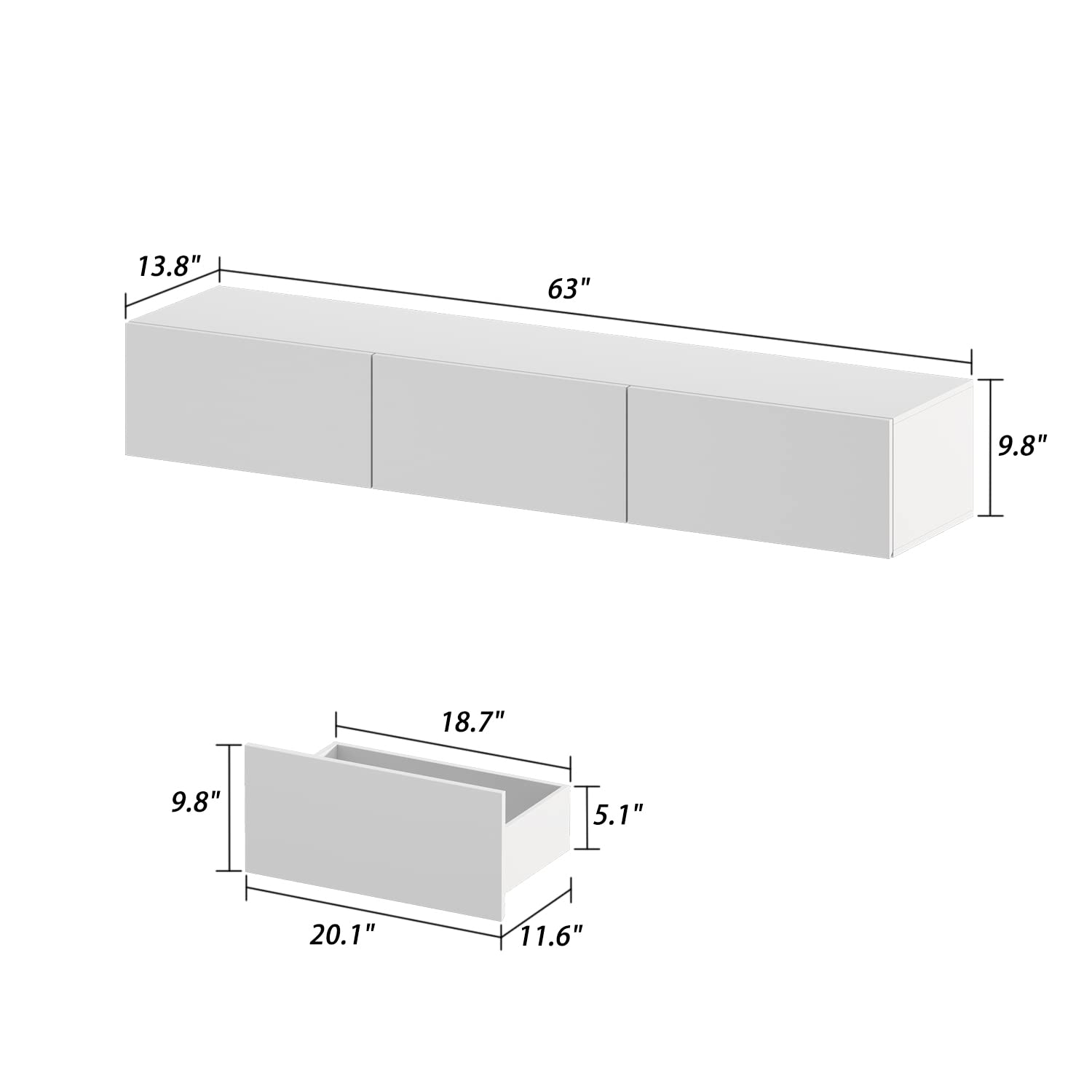 Floating TV Stand Console