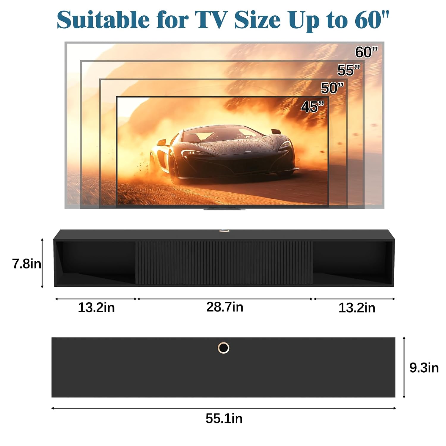 Floating TV Stand Wall