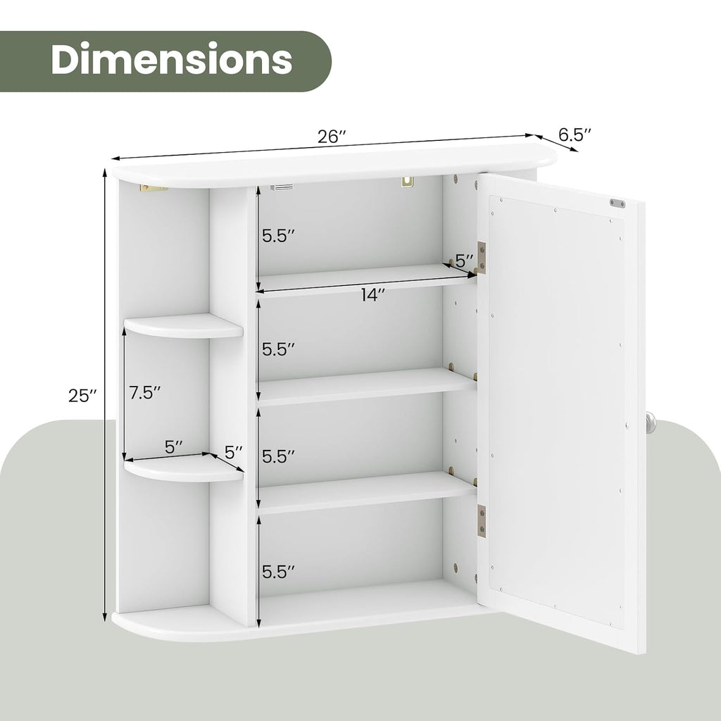 Homgx Medicine Cabinet Wall