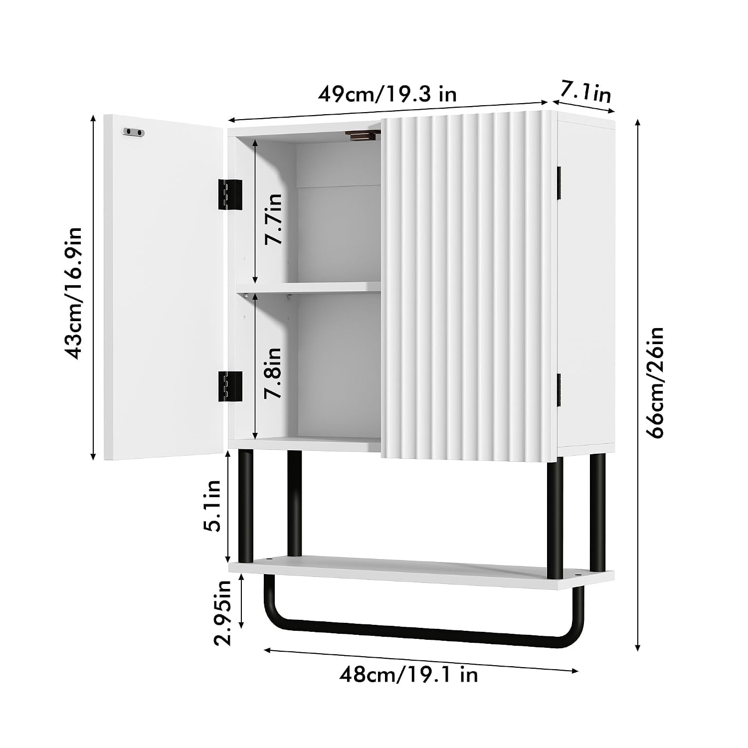 Rustown Wall Cabinet Medicine