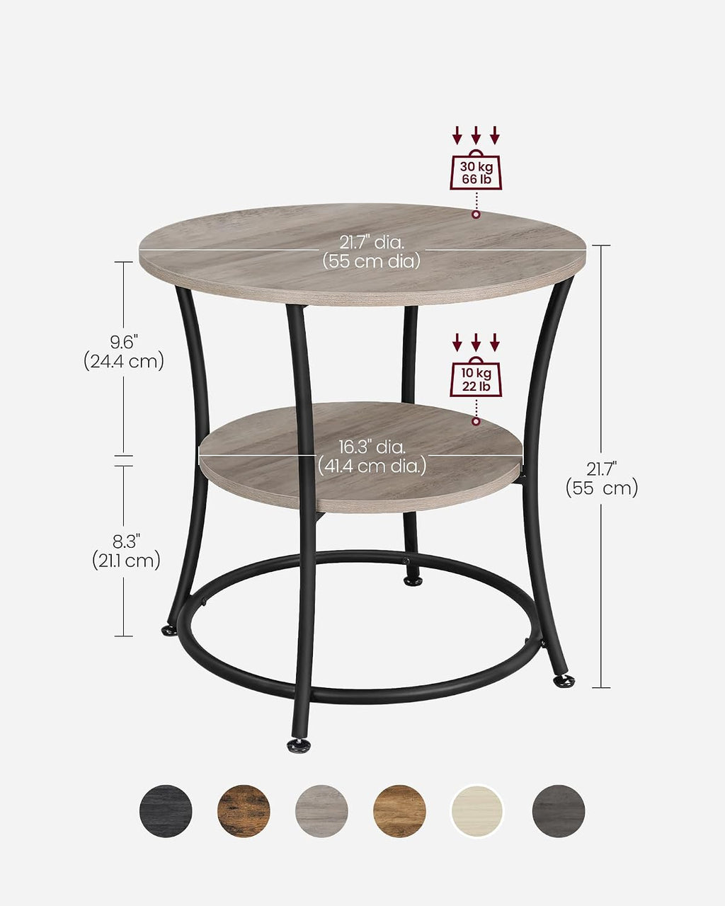 Table End Nightstand Spacious