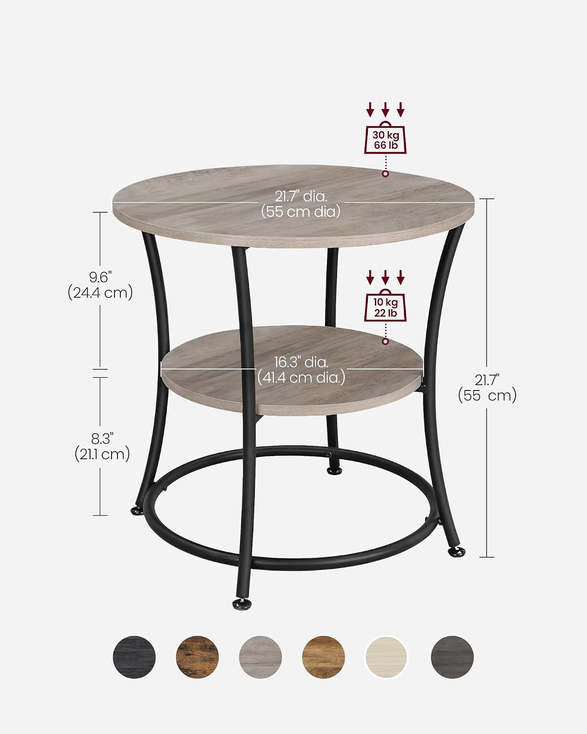 Table End Nightstand Spacious