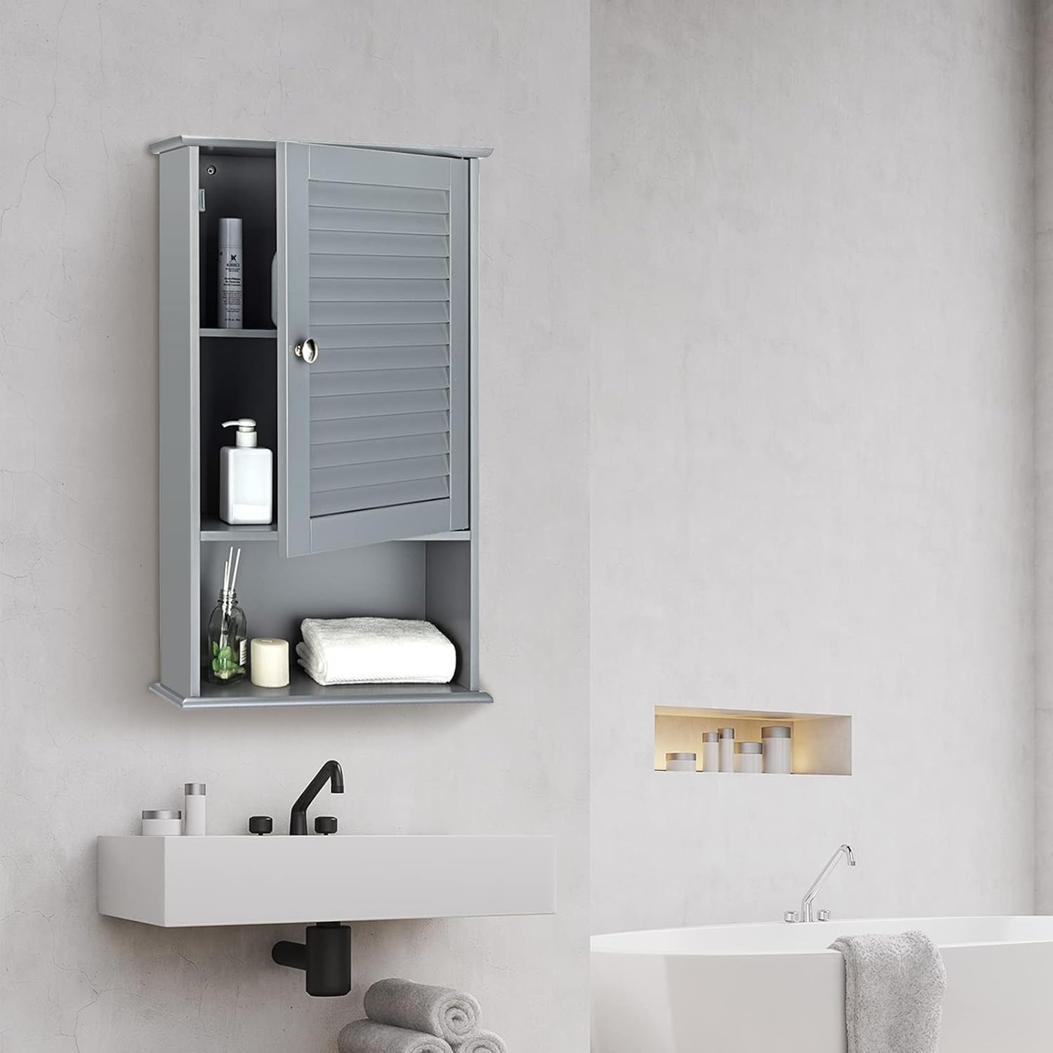 Costway Wall Cabinet Cupboard