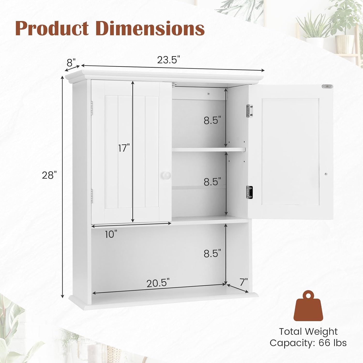 Cabinet Wall Mount W/2