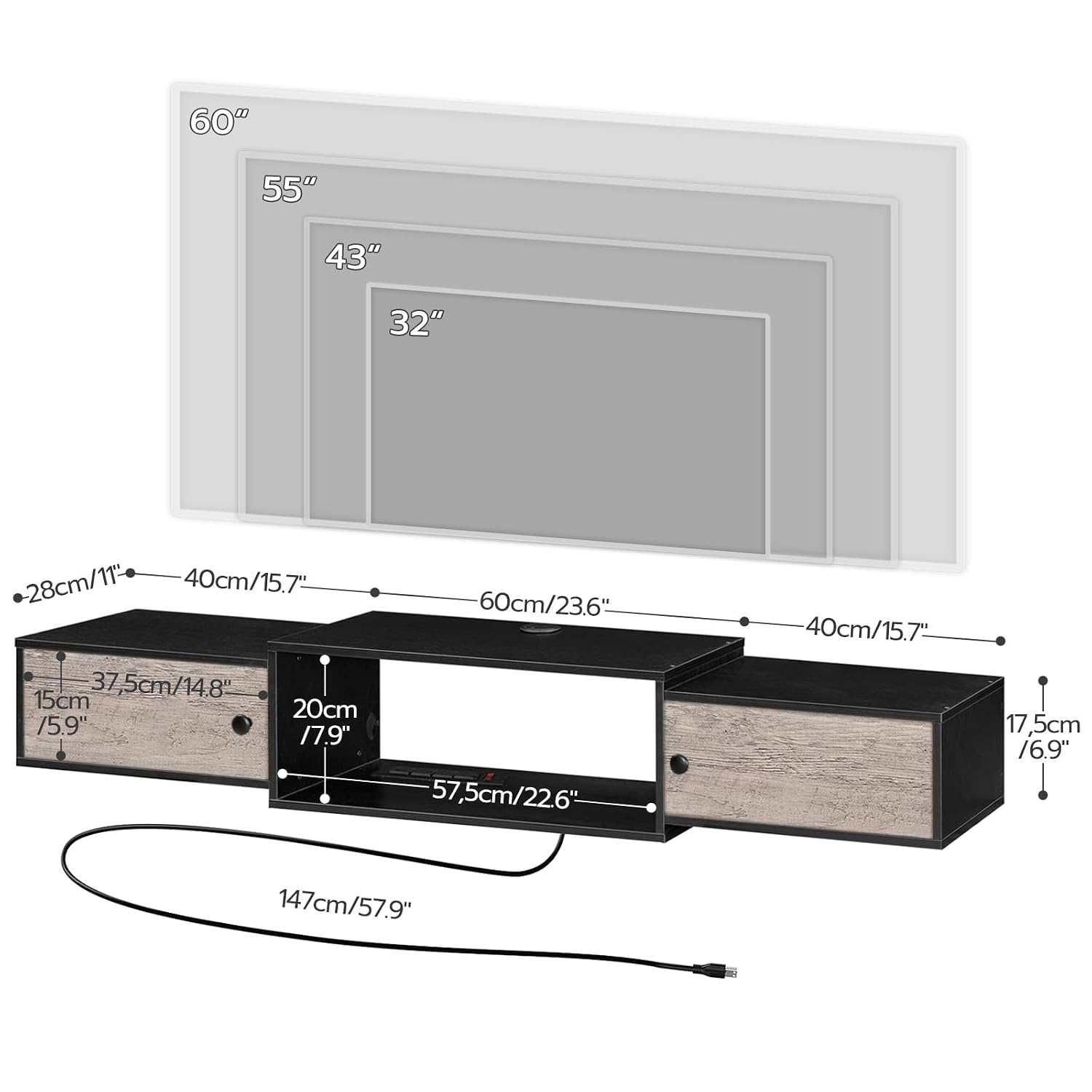 Floating TV Stand Wall