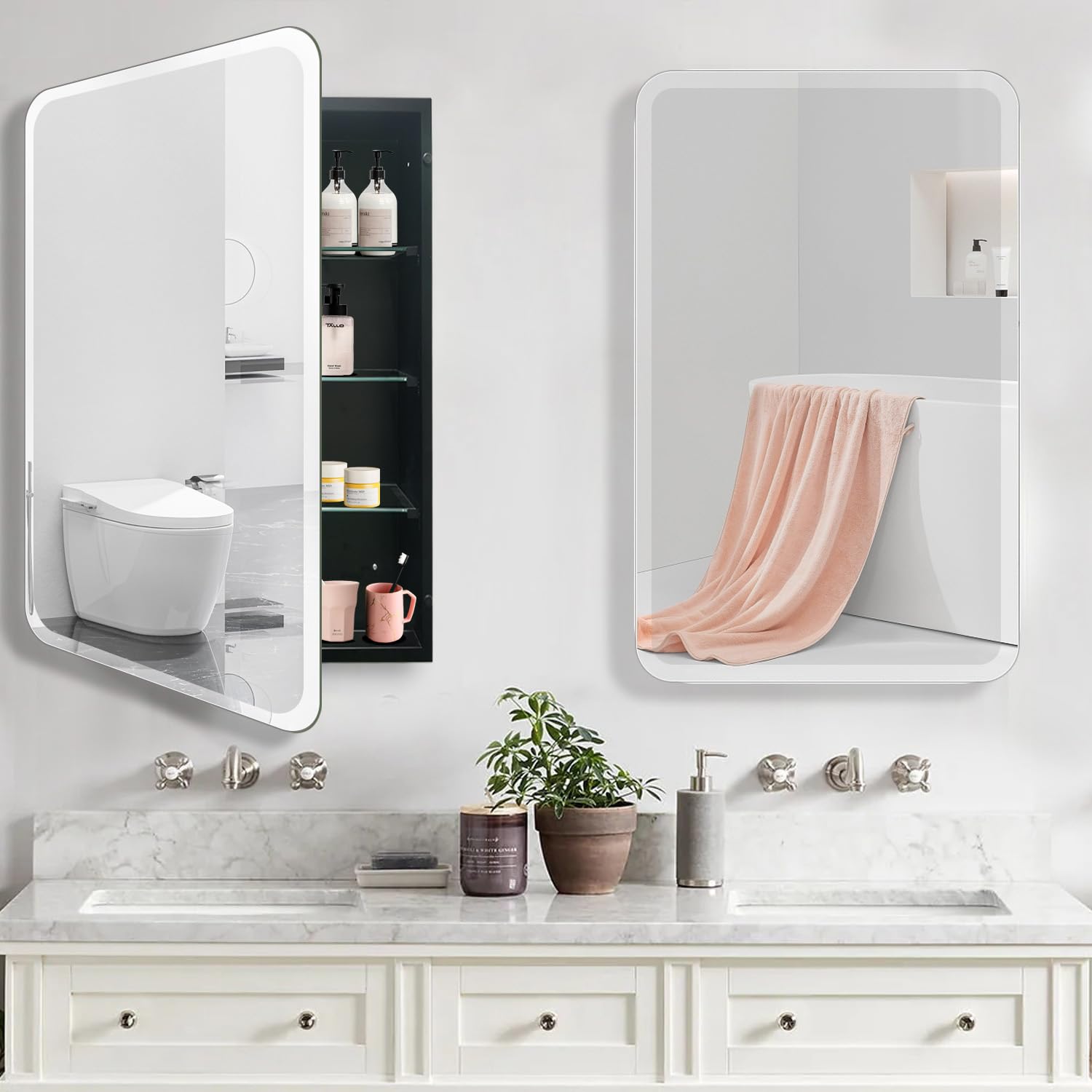 Hesonth Medicine Cabinet Mirror，surface
