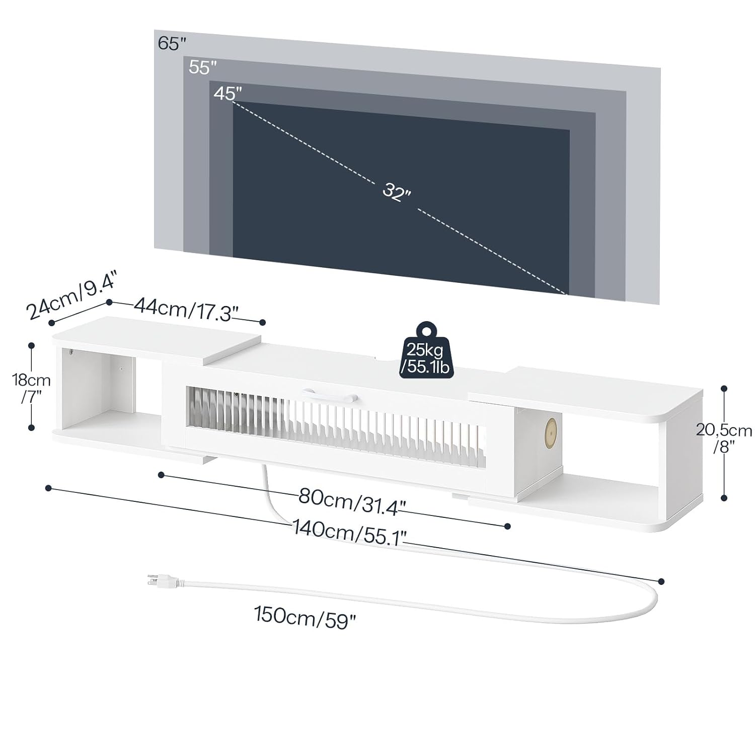 Floating TV Stand Wall