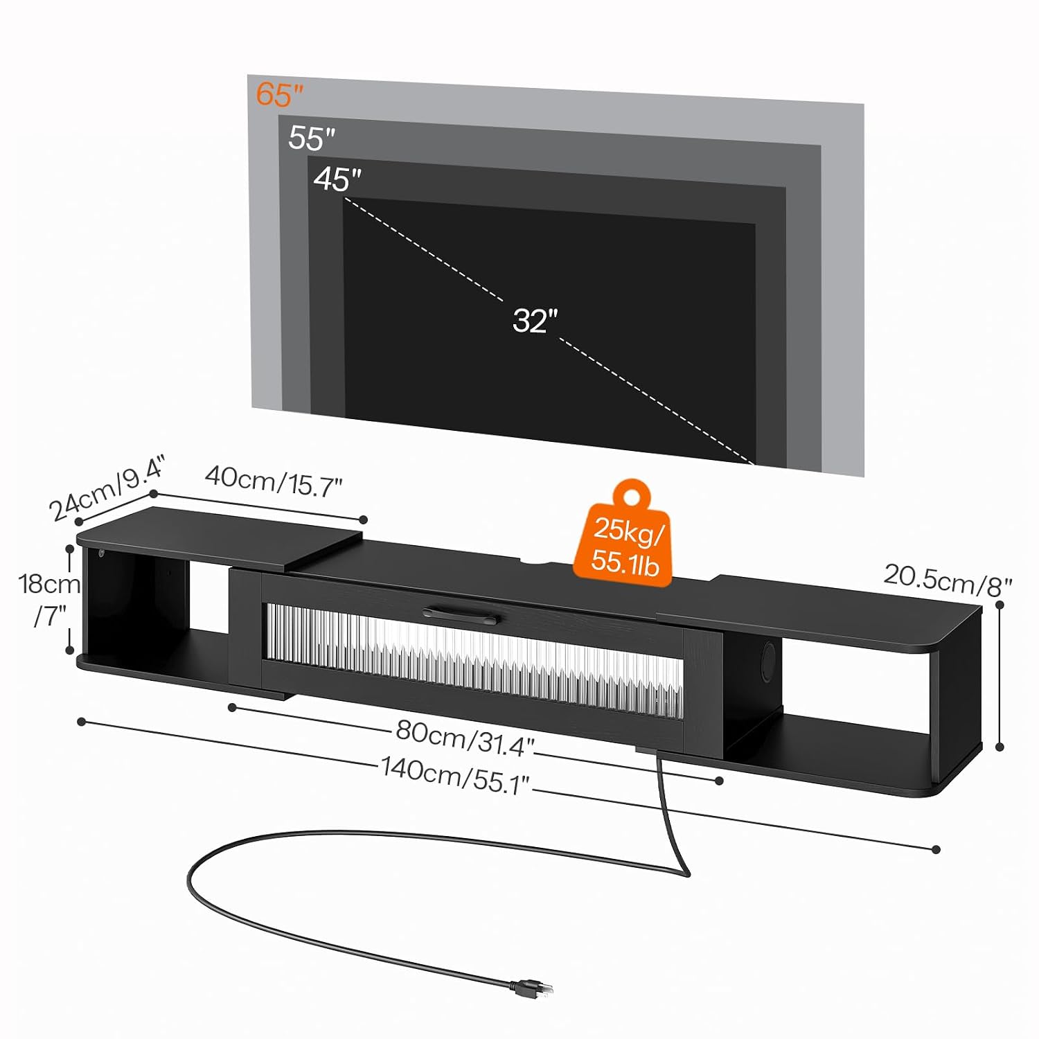 Floating TV Stand Wall