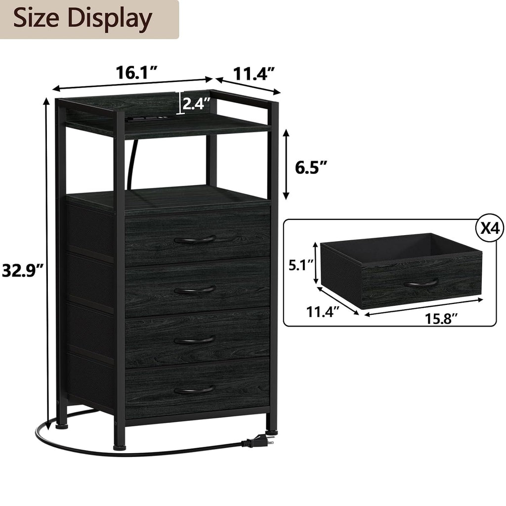 Furnulem Night Stand Dresser
