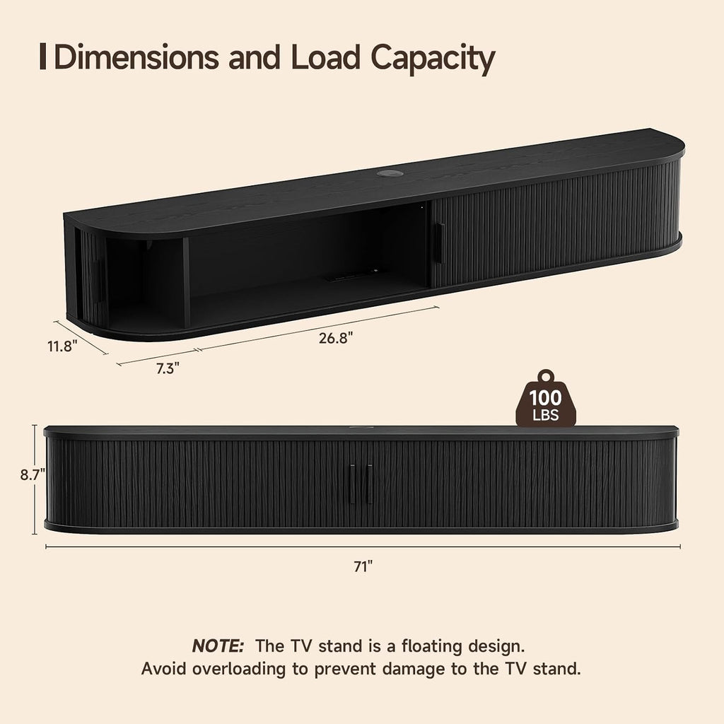 Floating TV Stand Entertainment