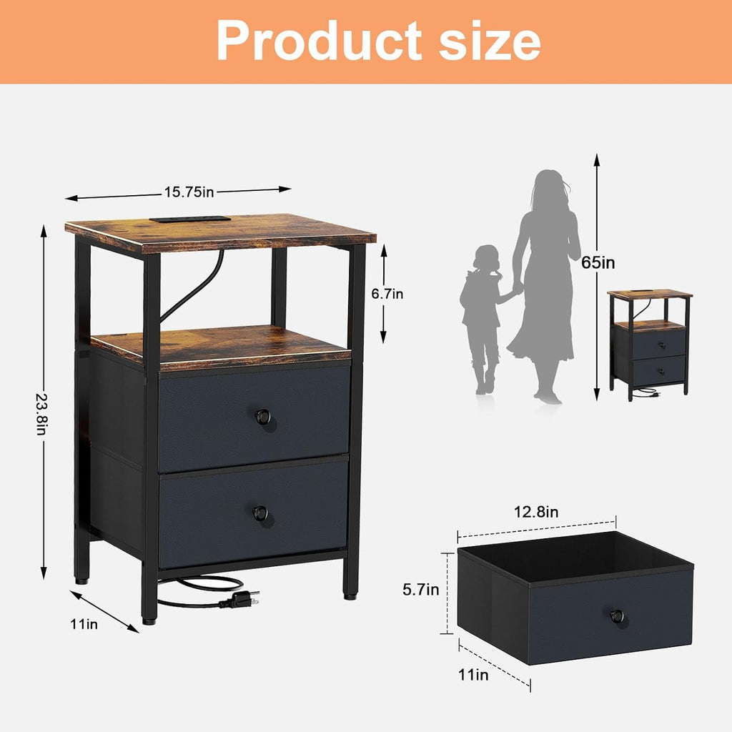 Smoproper Nightstand Bedside End