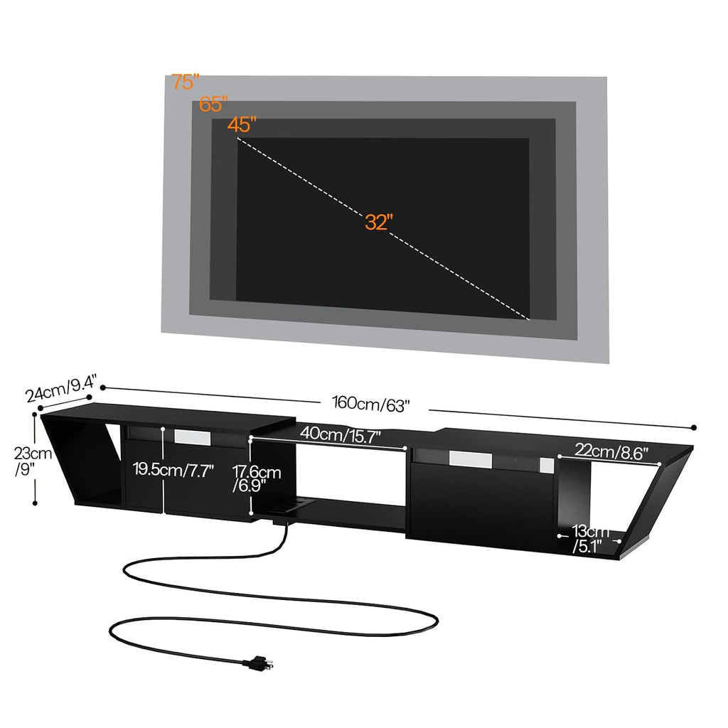 Floating TV Stand Entertainment