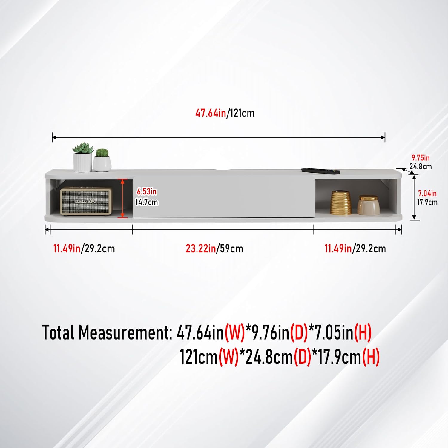 Tucktect Floating TV Wall