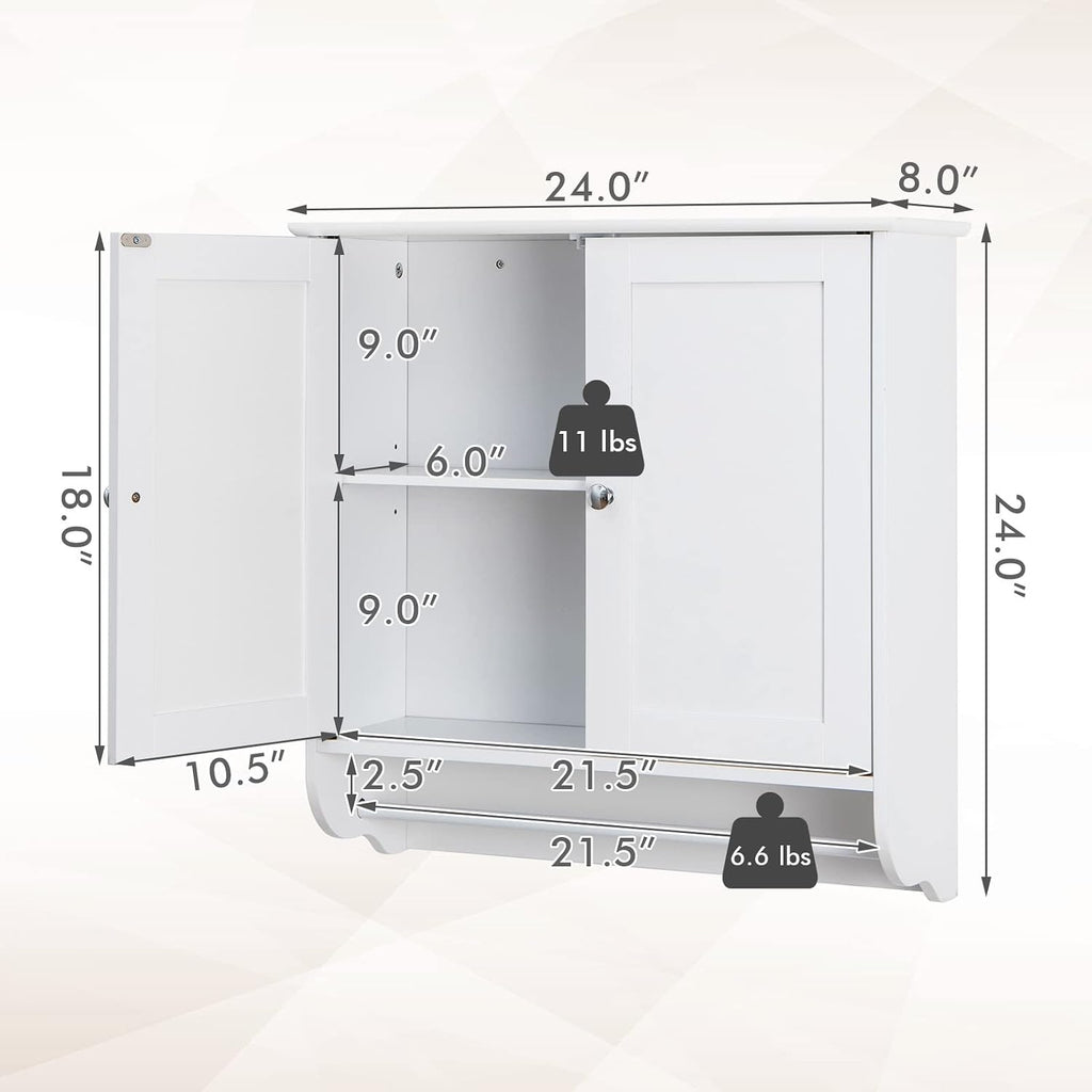 Tangkula Cabinet Wall Mounted