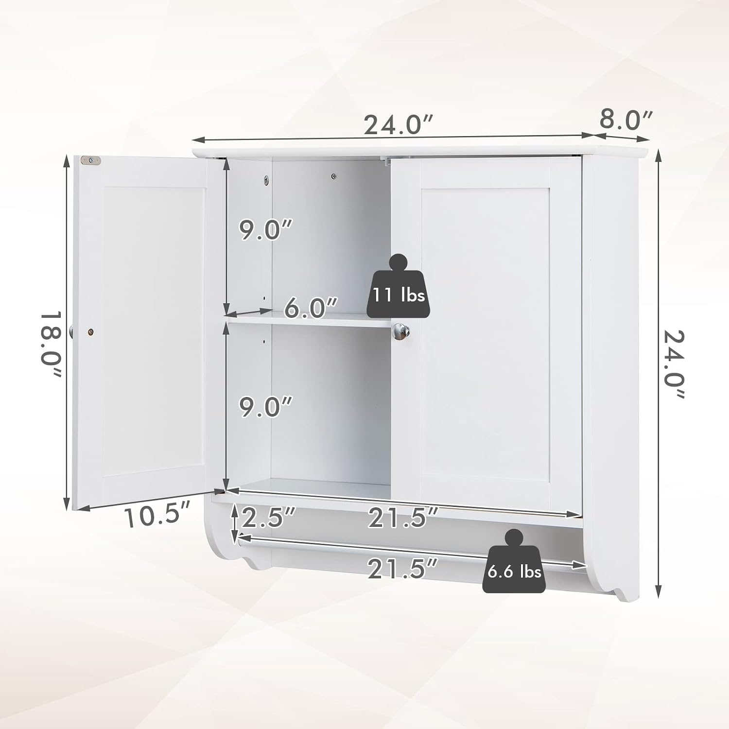 Tangkula Cabinet Wall Mounted