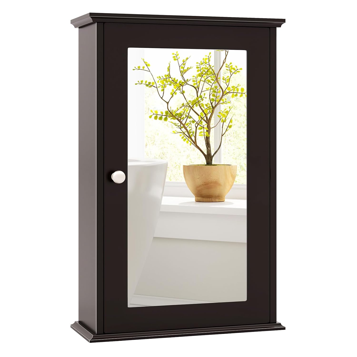 Tangkula Mirrored Cabinet Wall