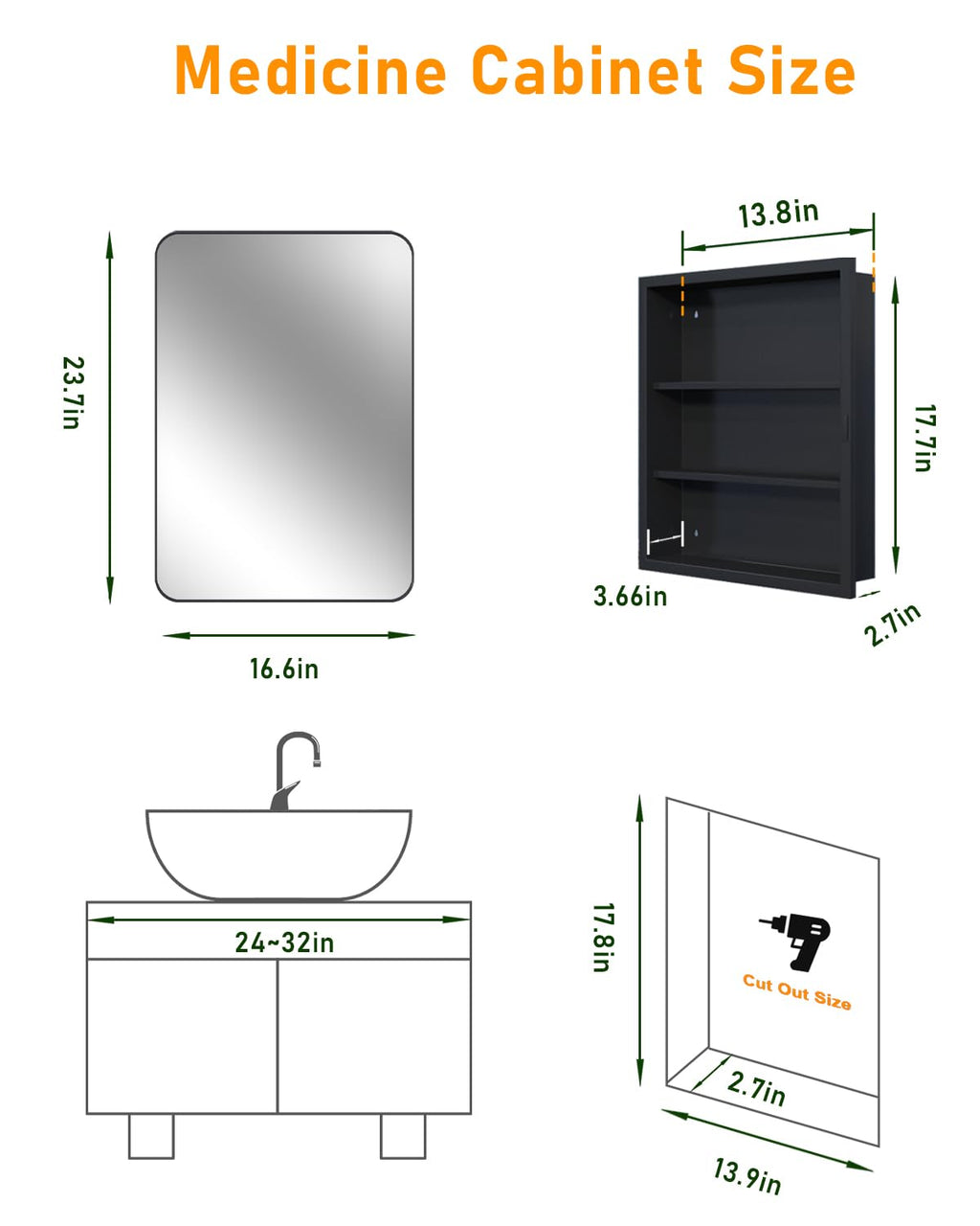 X24 Medicine Cabinet Mirror