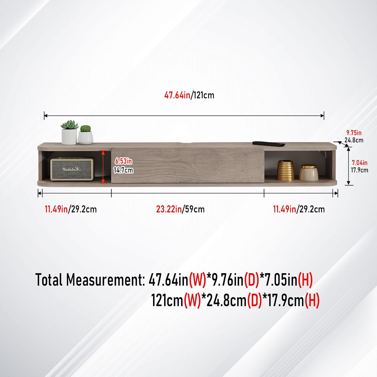 Tucktect Floating TV Wall