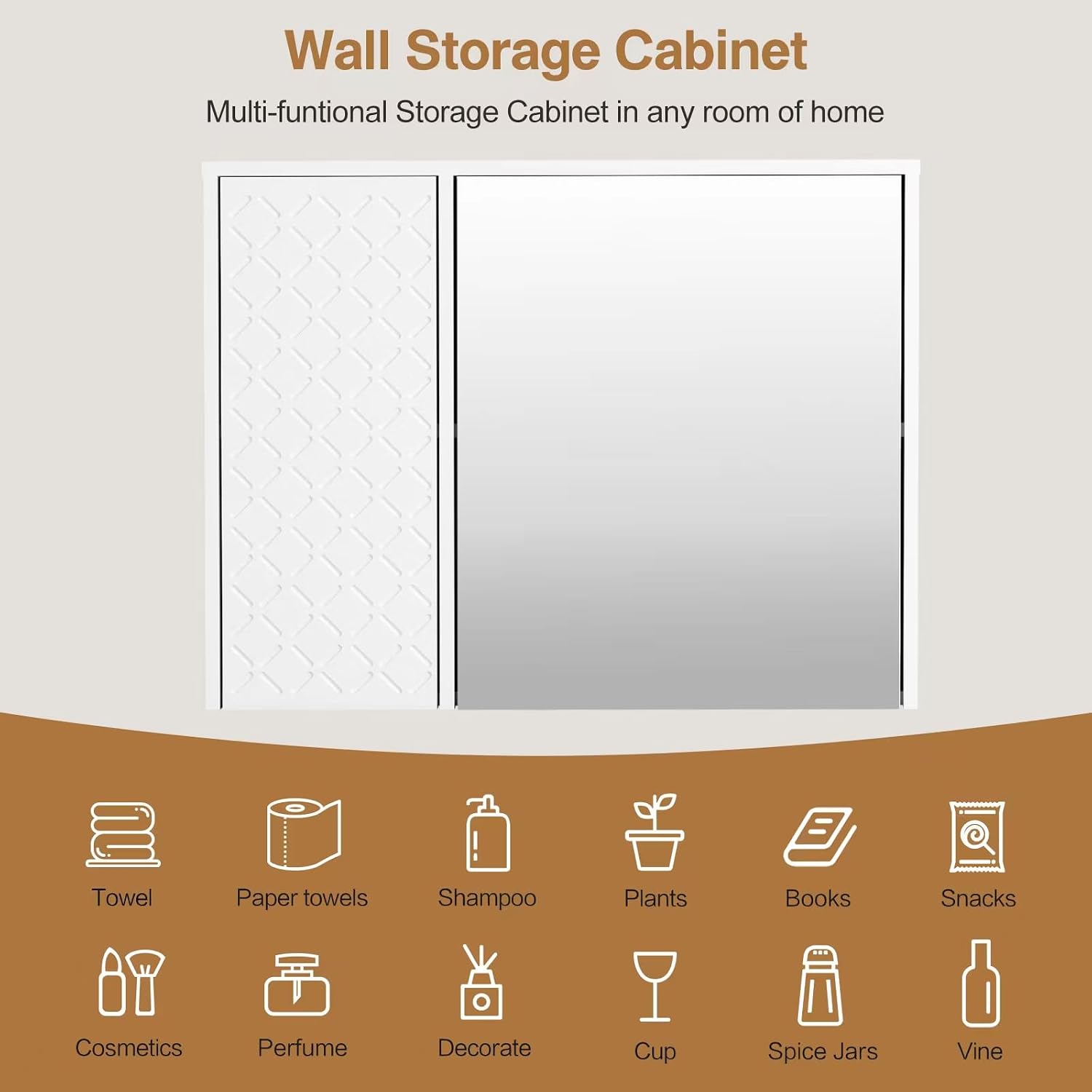 Qssllc Wall Cabinet Medicine