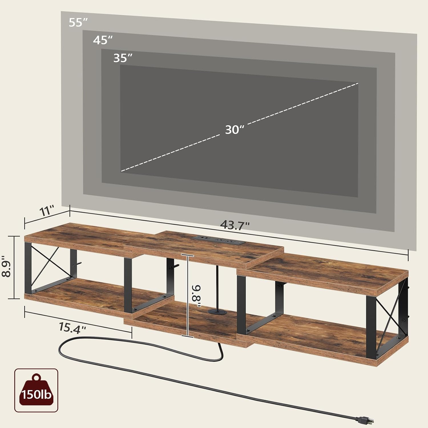 Mahancris Floating TV Stand