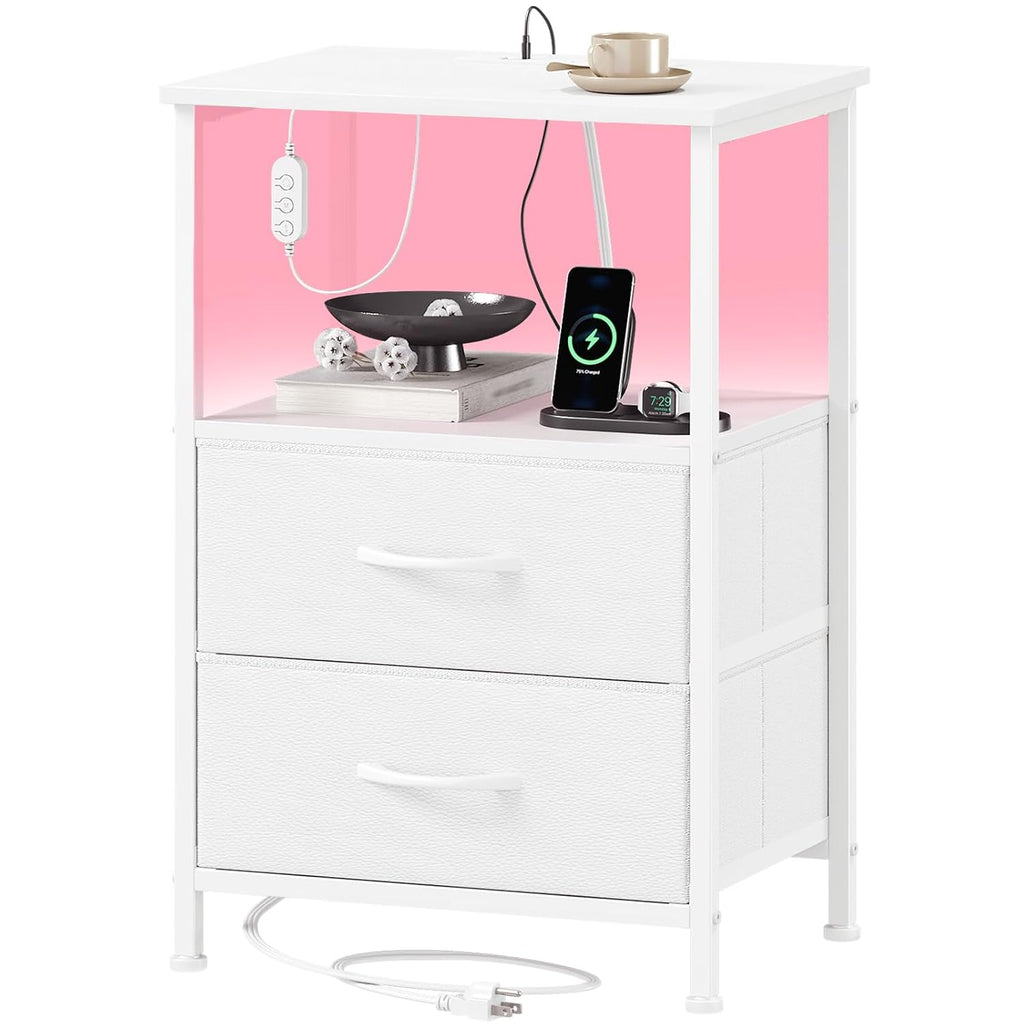 Somdot Nightstand Dresser Bins