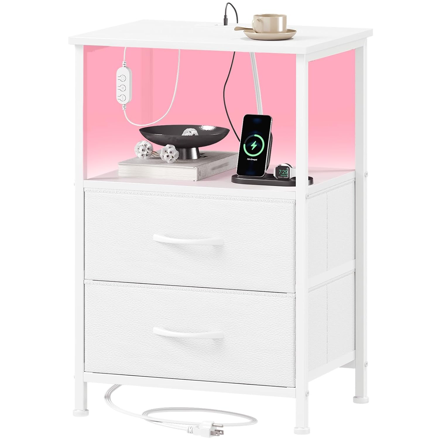 Somdot Nightstand Dresser Bins
