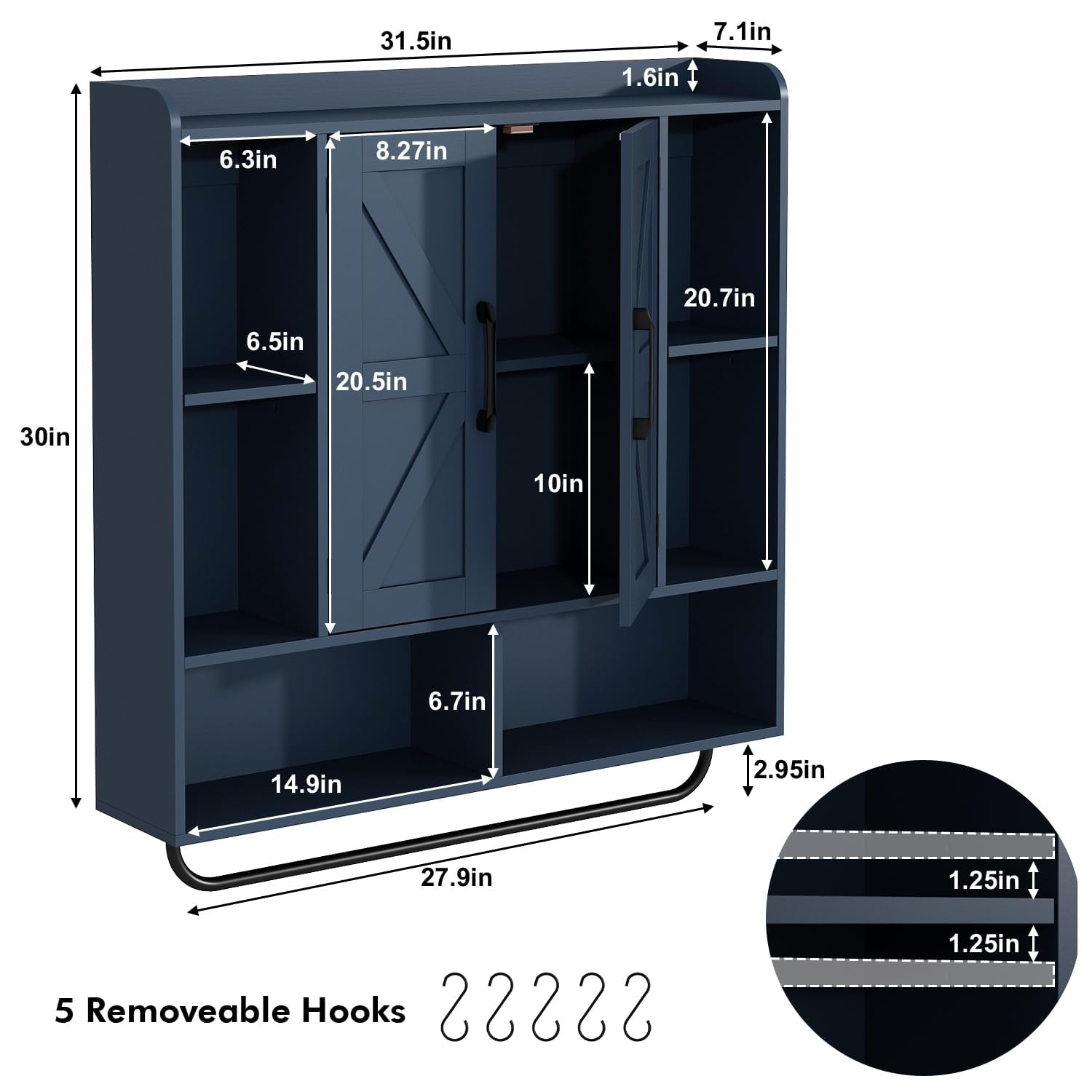 Rustown Wall Cabinet Medicine