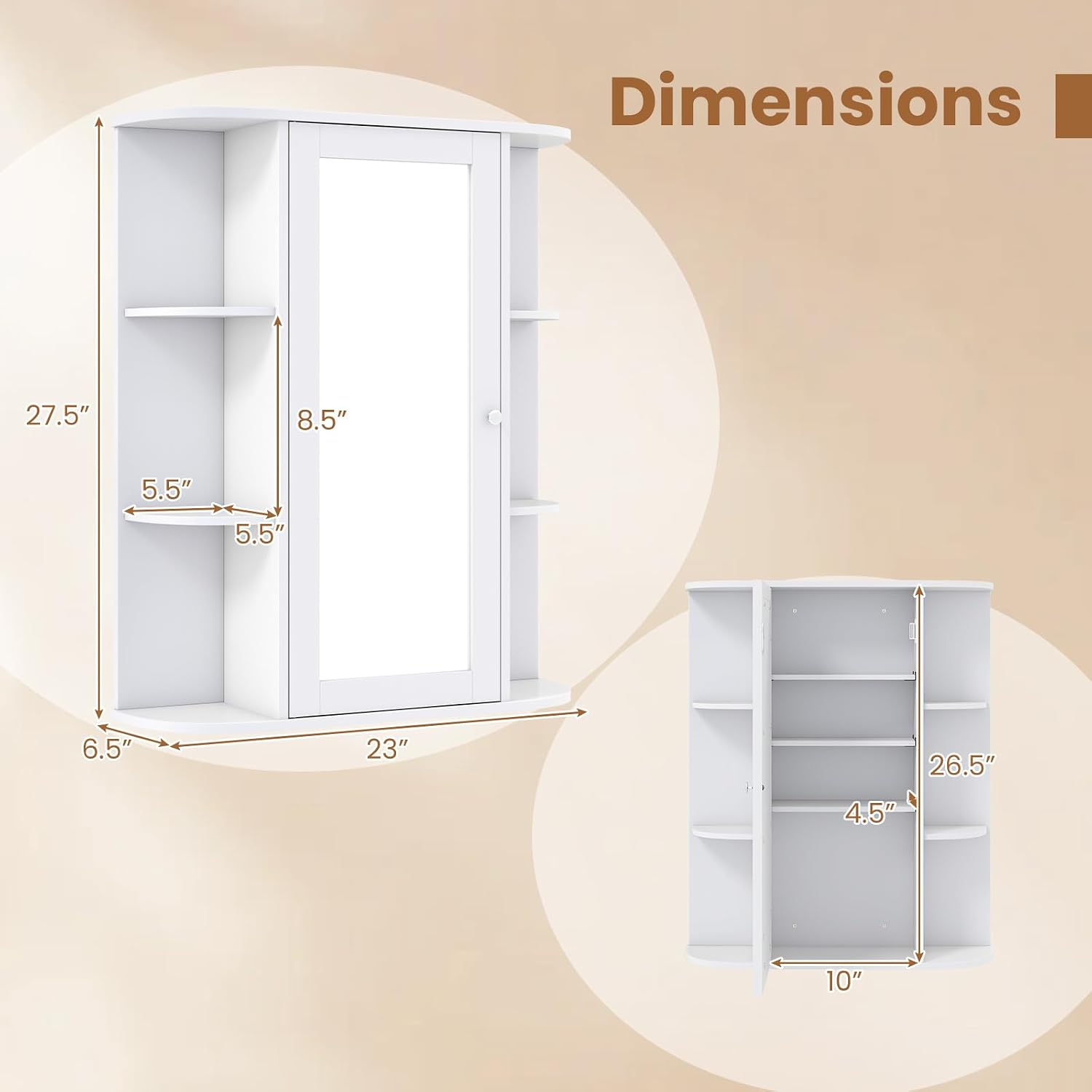 Dortala Medicine Cabinet Wall