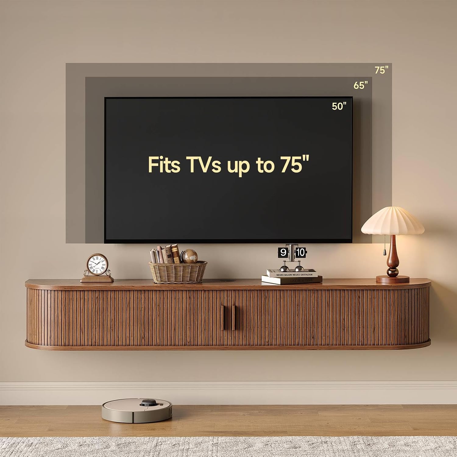 Floating TV Stand Entertainment