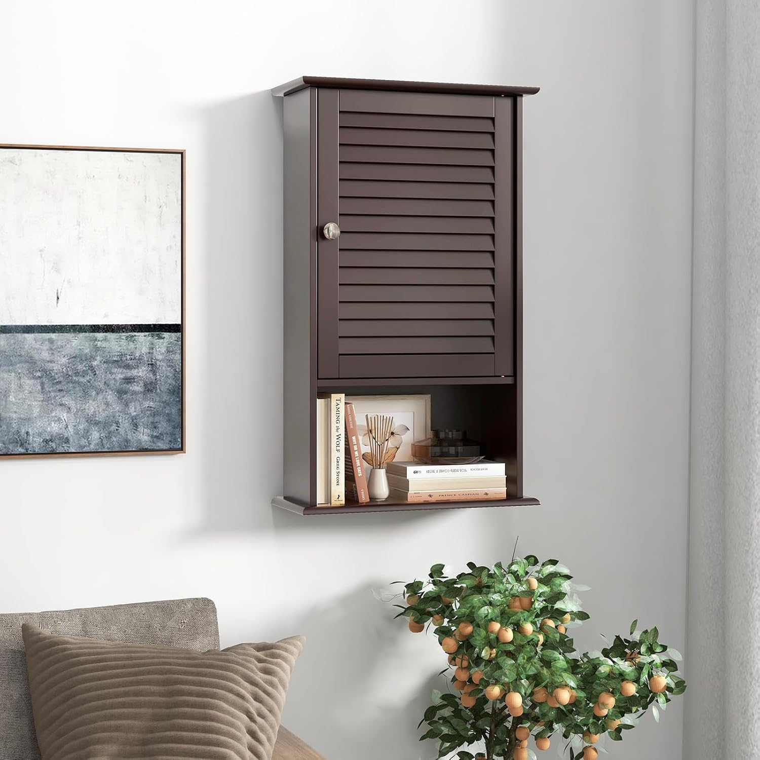 Costway Wall Cabinet W/single