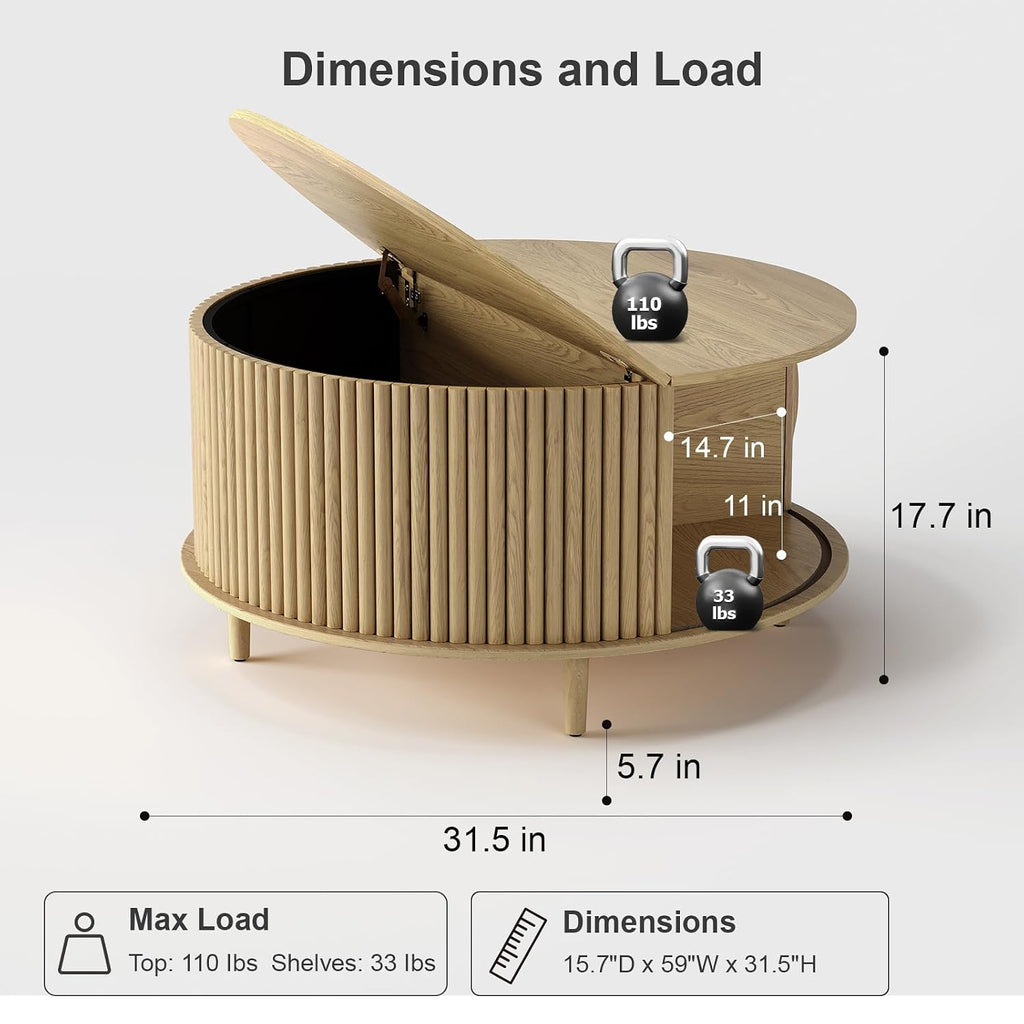 Vanvuson Coffee Table Sliding