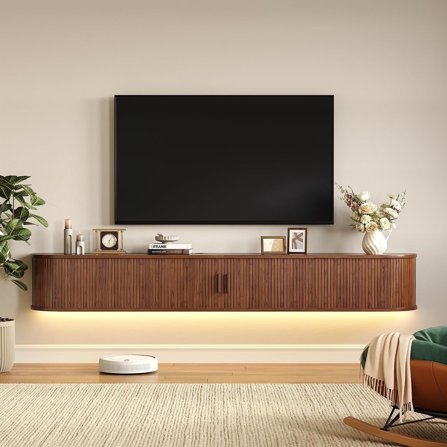Floating TV Stand Entertainment
