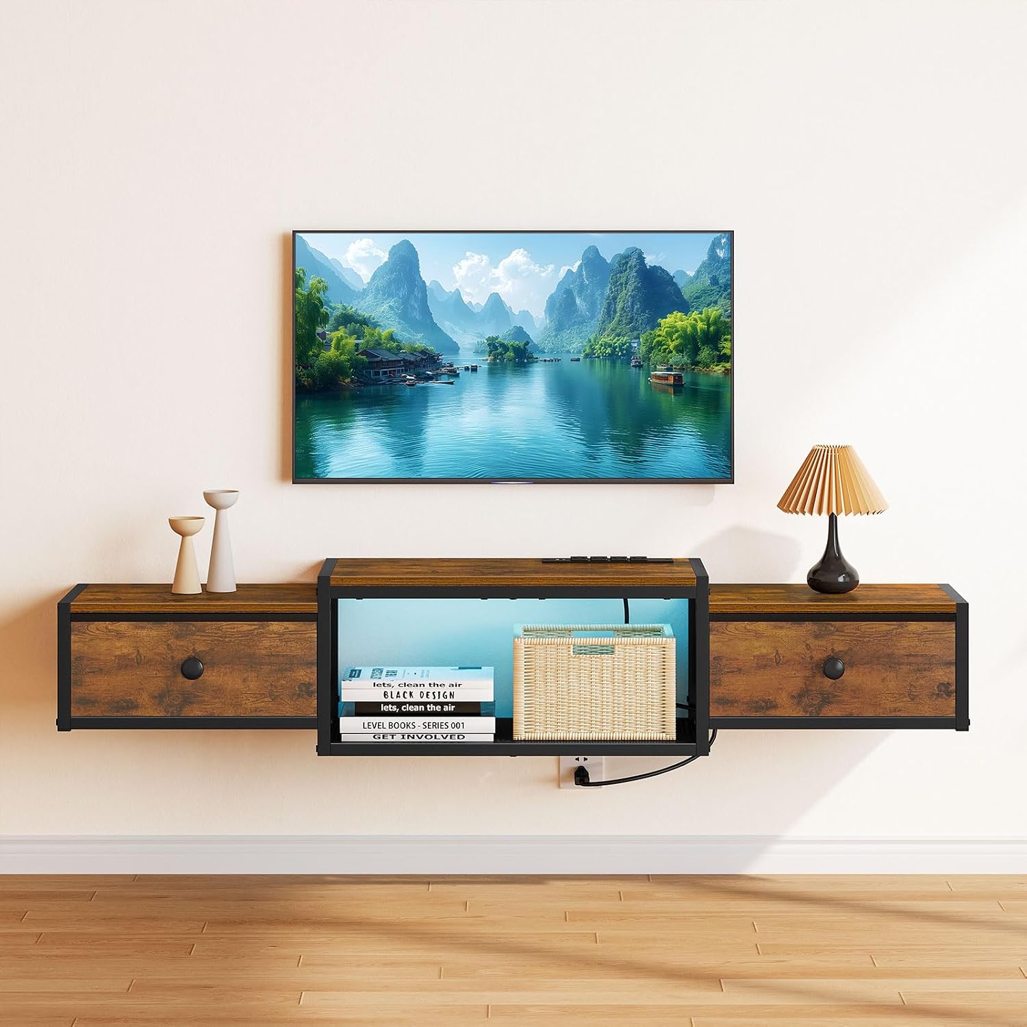 Floating TV Stand Wall