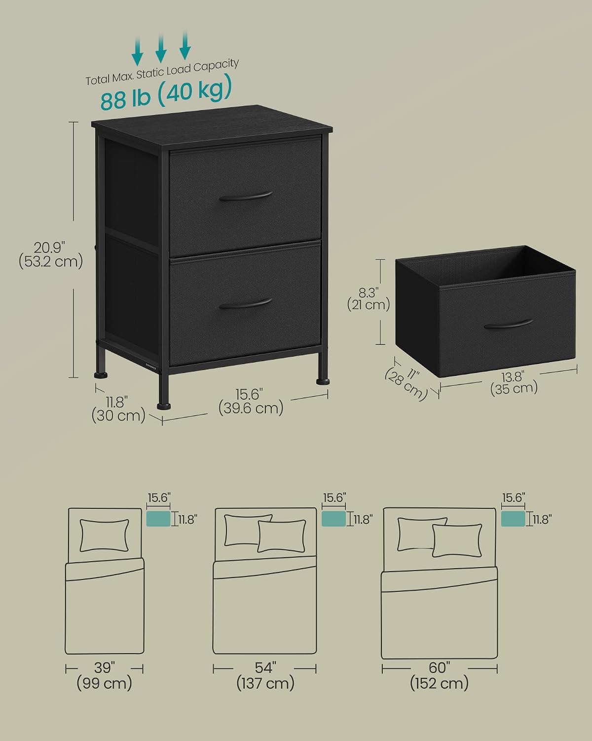 Songmics Bellah Night Stand
