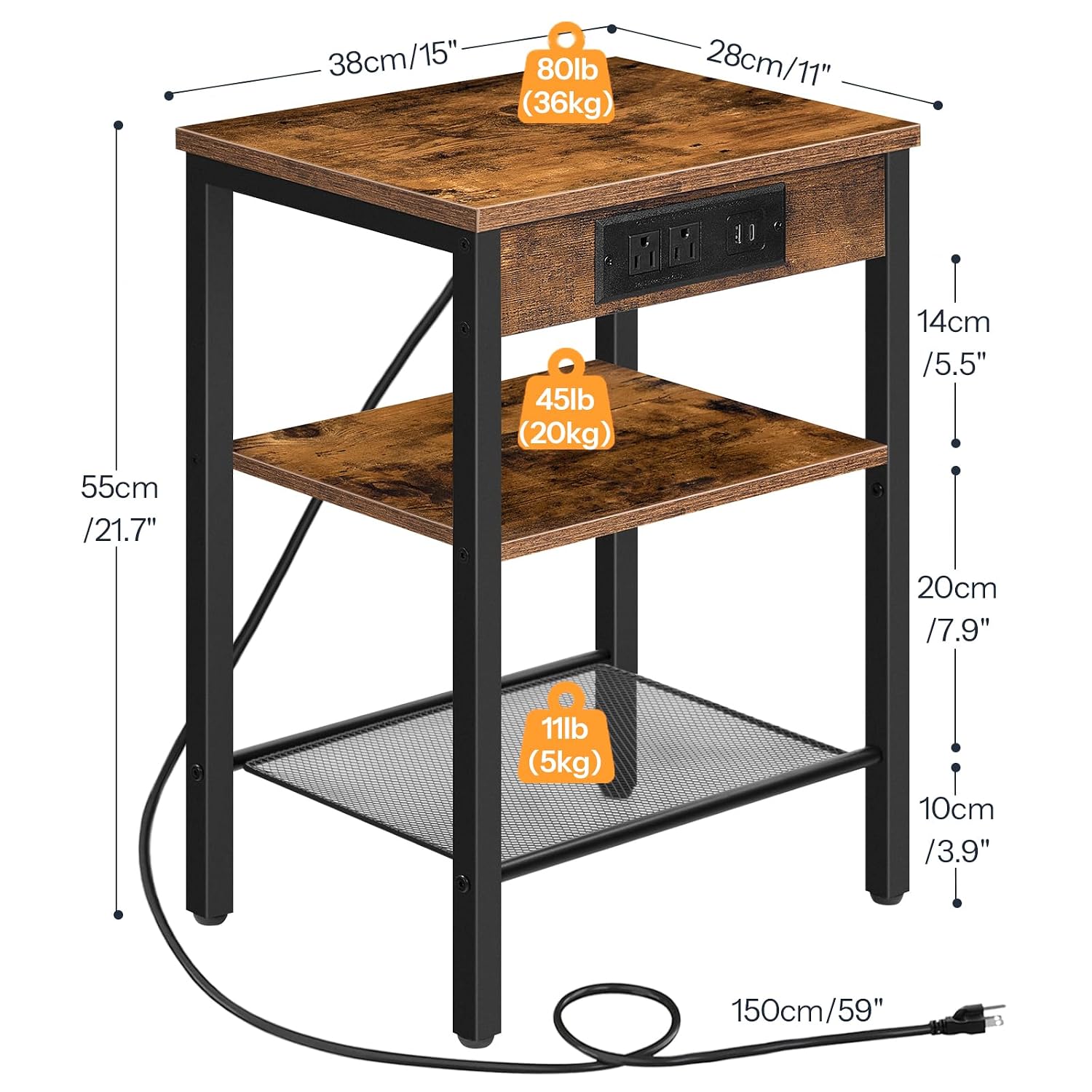 Table End Space Nightstand