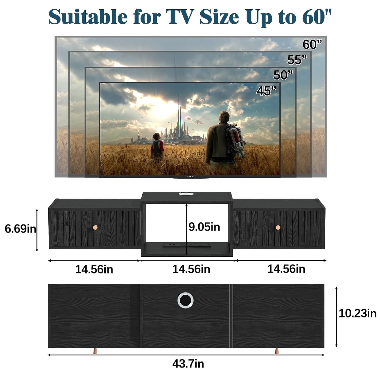 Floating TV Stand Wall