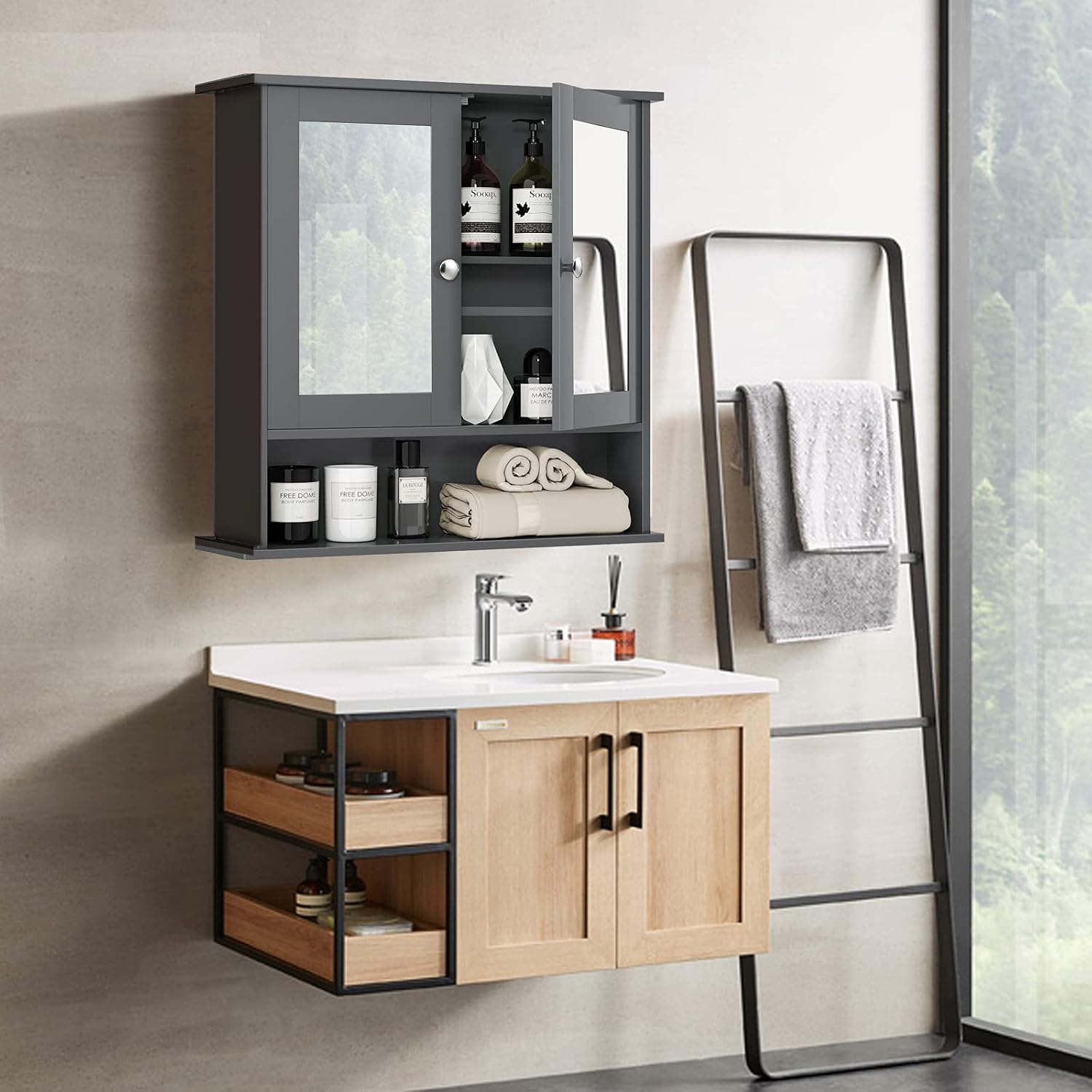 Dortala Mirrored Cabinet Wall