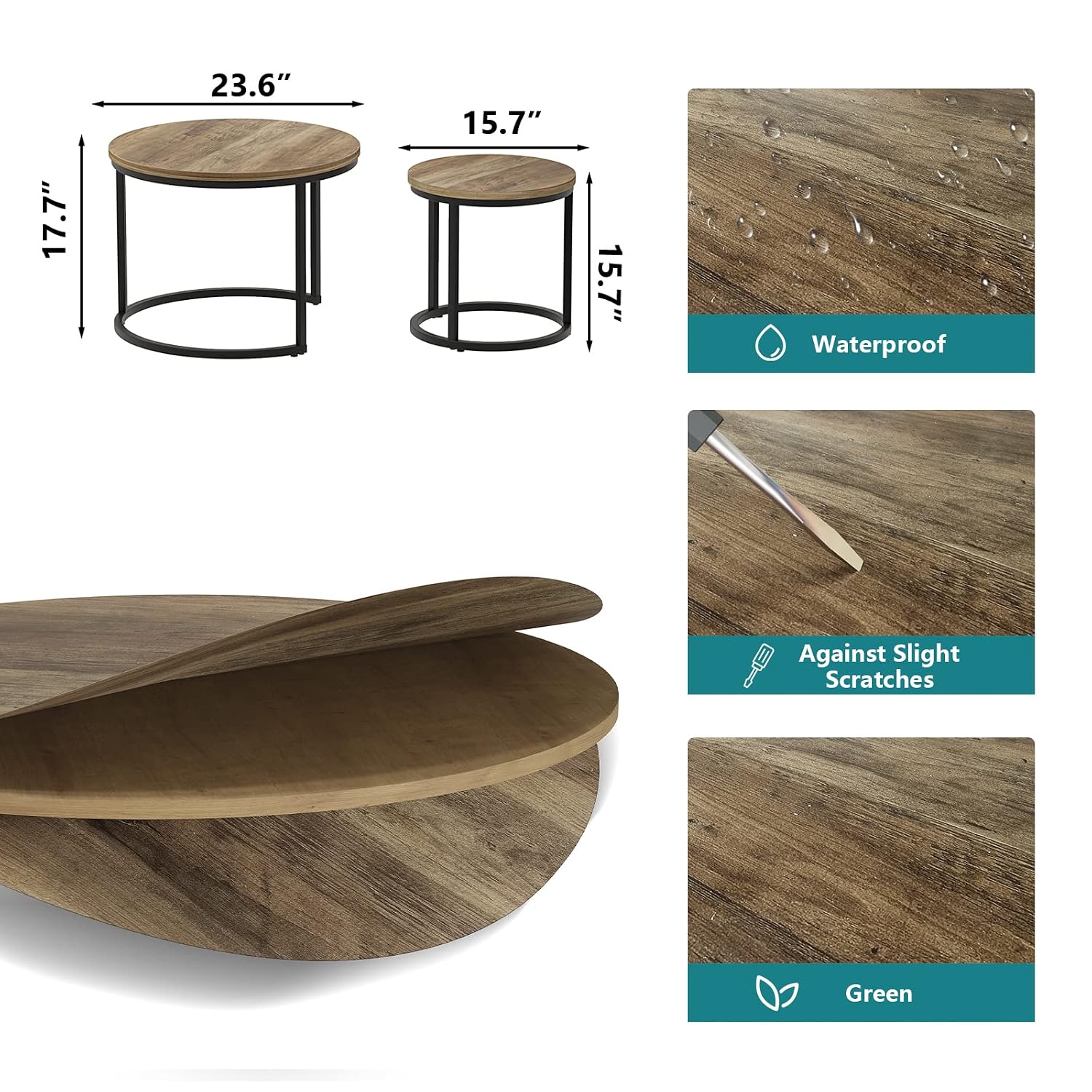 Nesting Coffee Table Grain