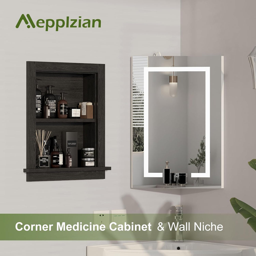 Mepplzian Recessed Medicine Cabinet,14x18