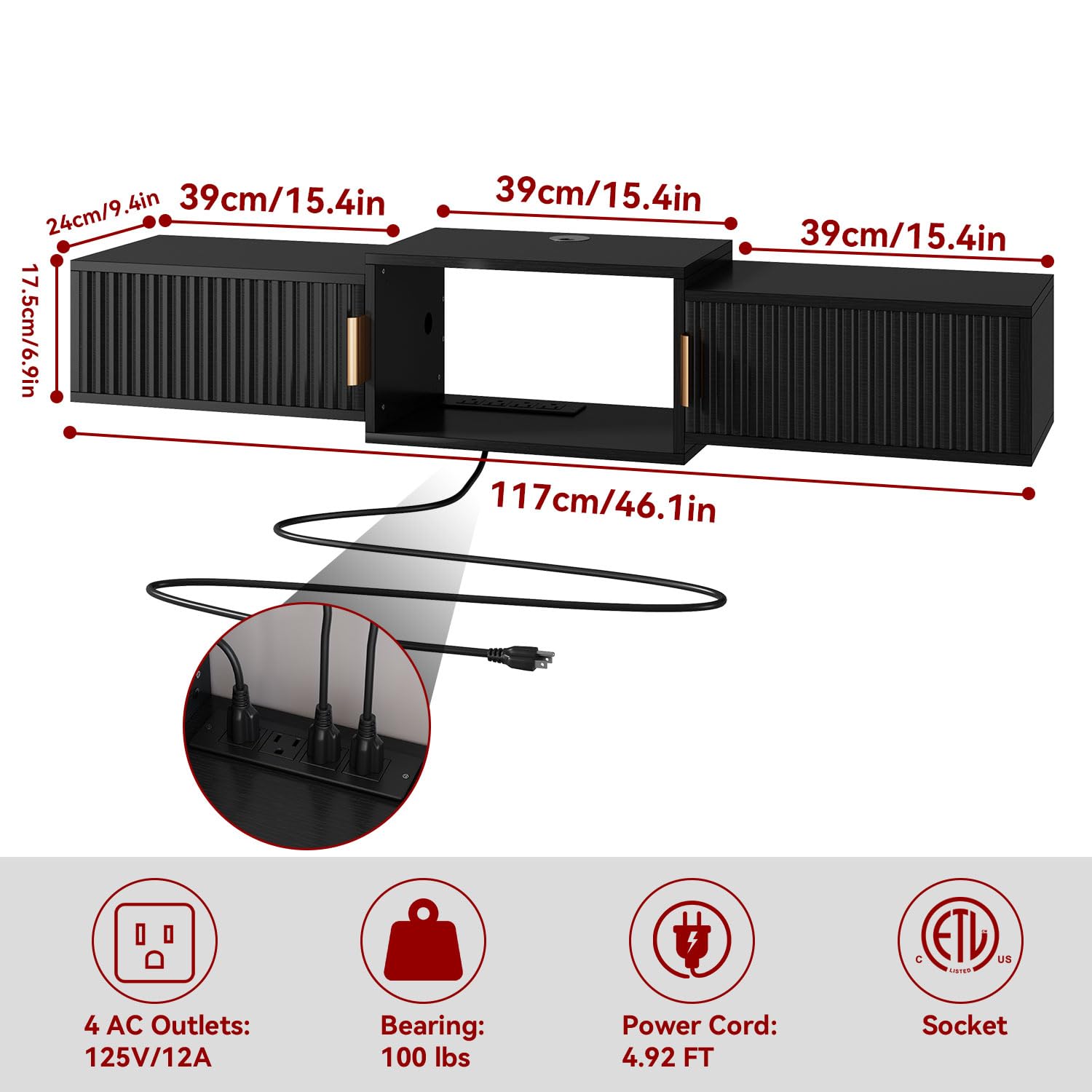 Ibuyke Floating TV Stand