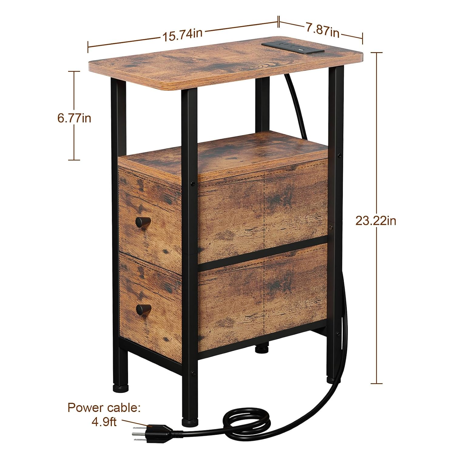 Nightstand End Tables Skinny