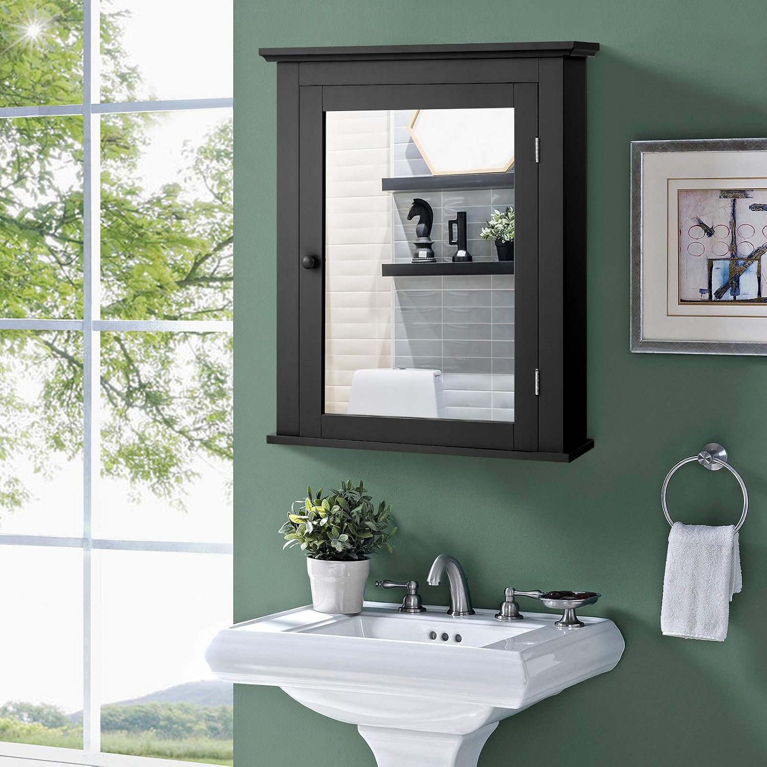 Tangkula Cabinet Mirror Wall-mounted