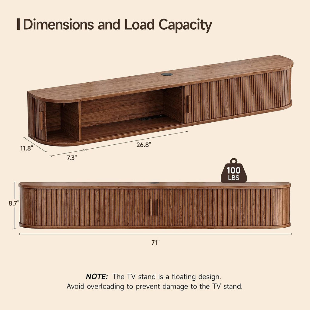 Floating TV Stand Entertainment