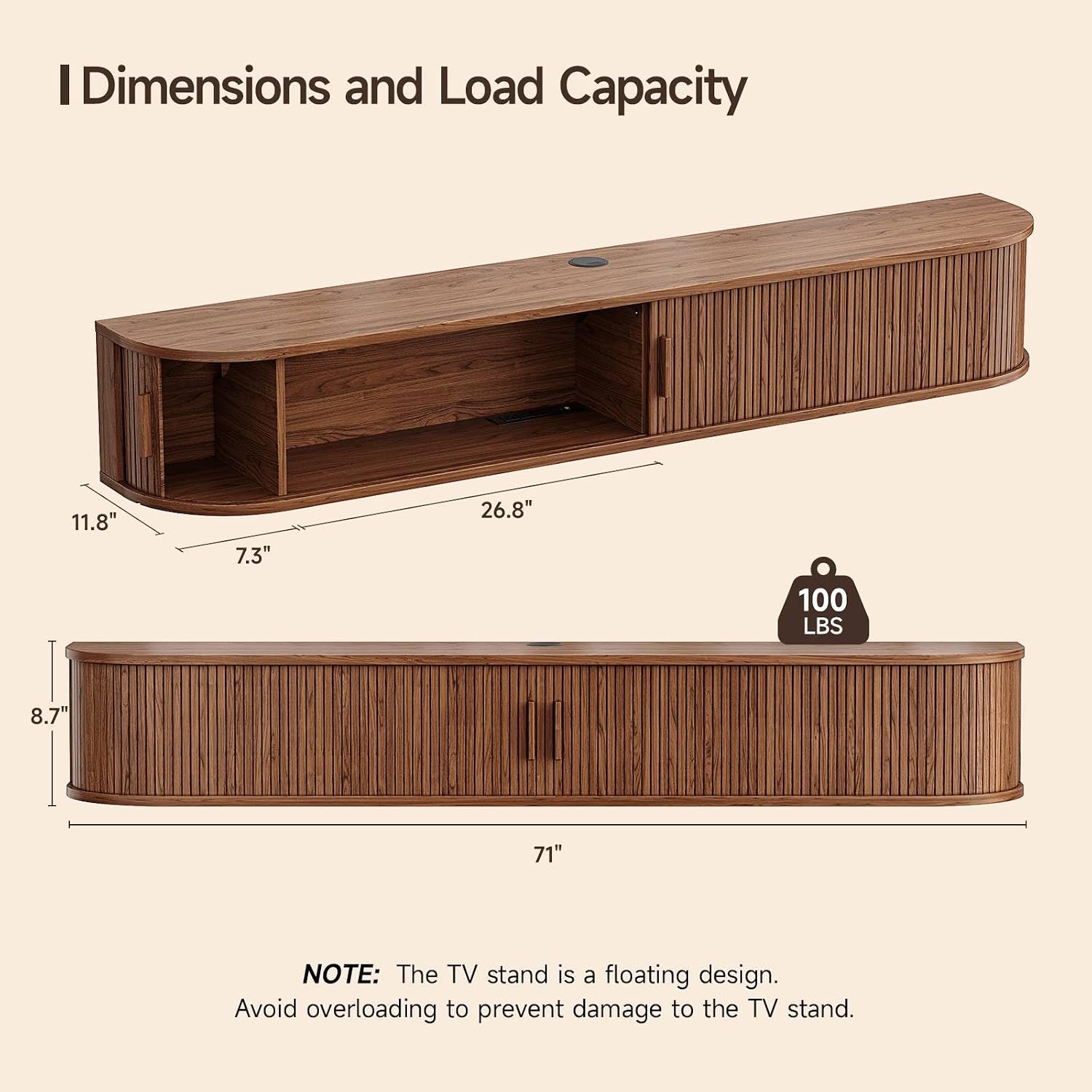 Floating TV Stand Entertainment