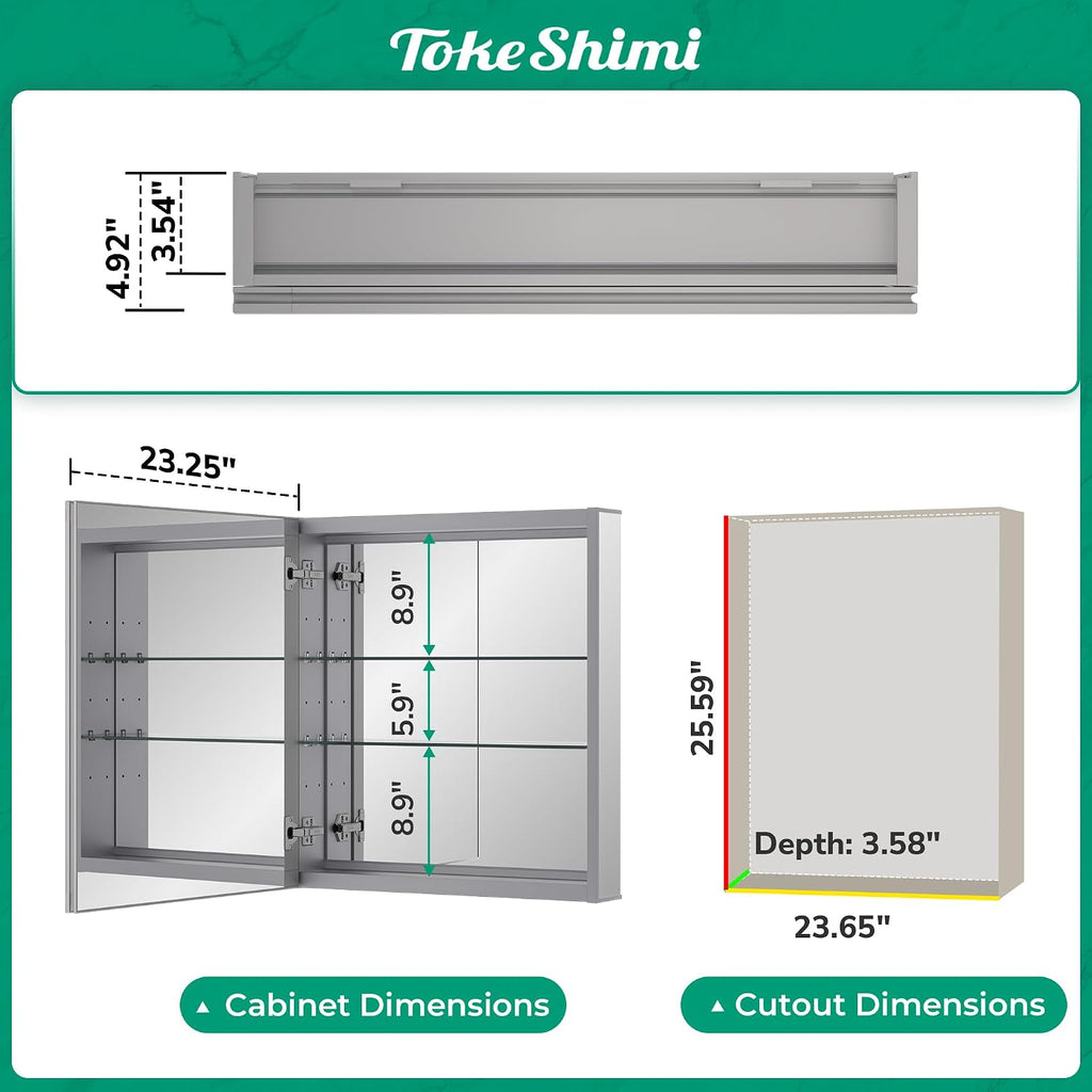Tokeshimi Medicine Cabinet Mirror