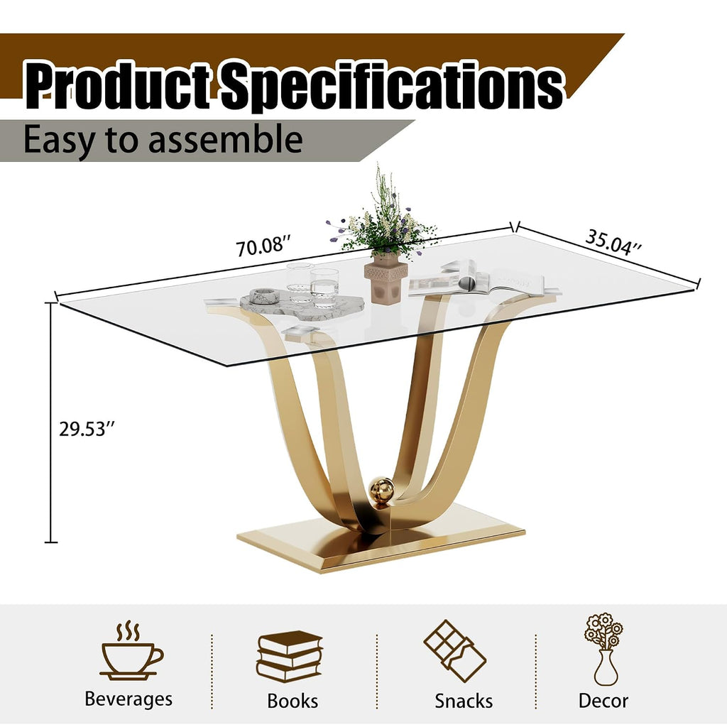 Modehodei Gold Coffee Table